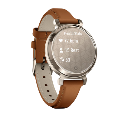 Garmin Lily 2 - Cream Gold / Tan Leather 