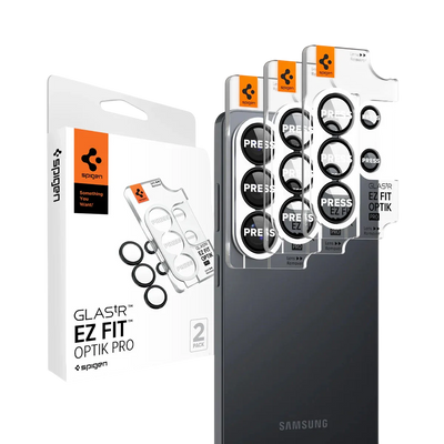 Spigen Glas.tREZFit Optik Black Lens Protector for GalaxyS26 Ultra - 2 Pack
