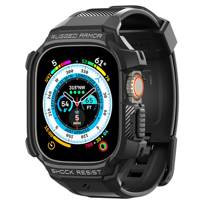 Spigen Rugged Armor Pro Case for Apple Watch Ultra 2 / Ultra 1 (49mm) - Black