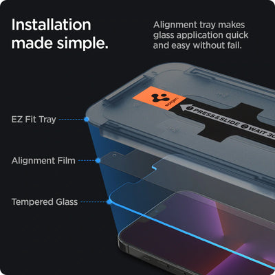 Spigen Screen Protector EZ FIT GLAS.tR SLIM for iPhone 14 Plus / 13 Pro Max 2 pack  - Clear