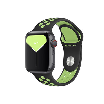 سوار Apple الرياضي Nike أسود/ليموني فاقع