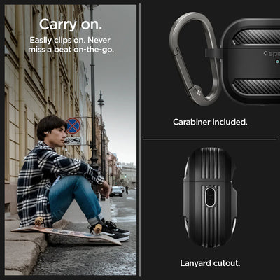 Spigen Rugged Armor Case for Apple AirPods Pro 2  -  Matte Black