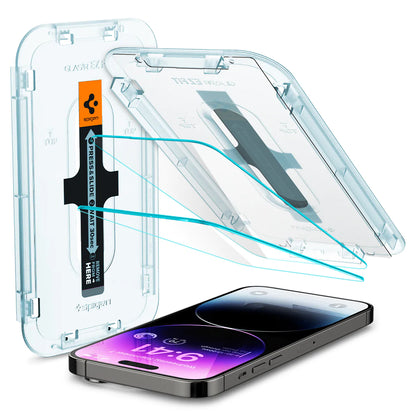 Spigen iPhone 14 Pro Max Screen Protector EZ FIT GLAS.tR (Sensor Protection) - 2 Pack